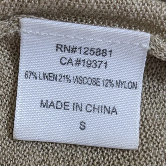 Brochu Walker RARE Layered Linen Tan Sleeveless Sweater Maxi Dress - size S - Picture 14 of 15